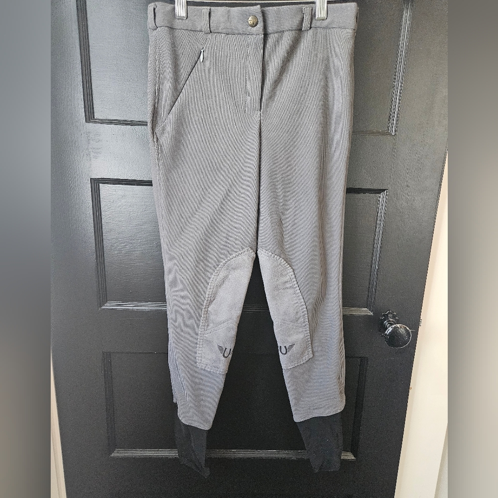 Dover Saddlery Womens Gray Horseback Riding Pants/ Breeches.  Size 26.